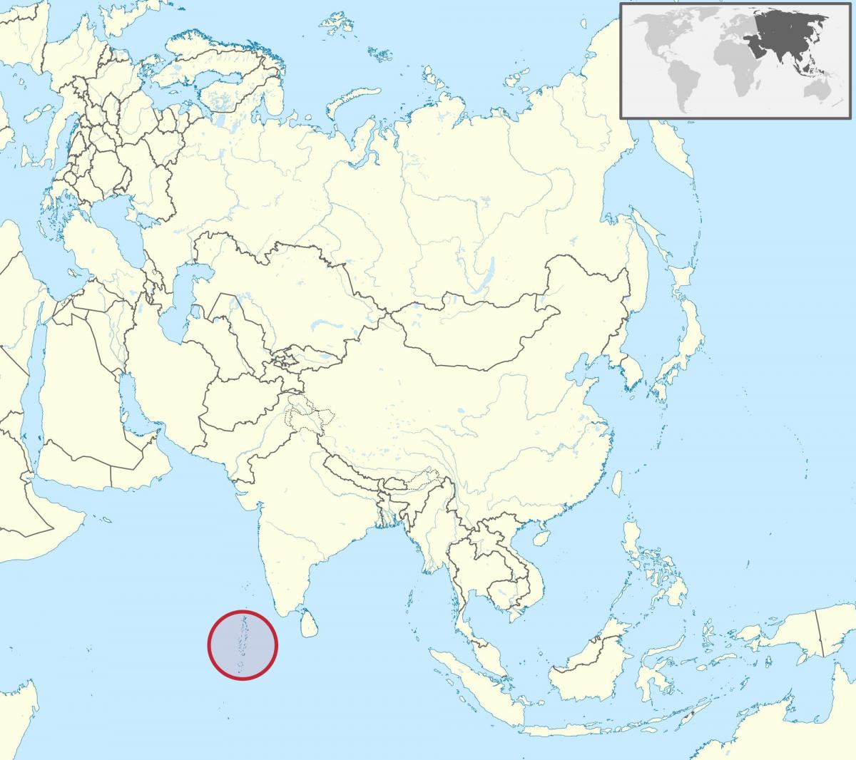 карта Мальдивы карта Азии
