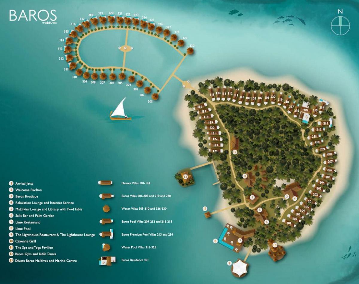 карта барос Мальдивы