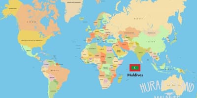 Показать Мальдивы на карте мира