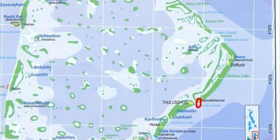 Карта Северный Мале Атолл Мальдивы