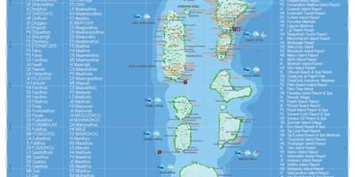 Географическая карта Мальдивы