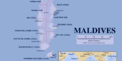 Карта Мальдивы политических