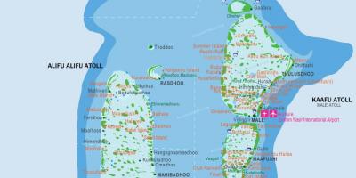 Аэропорты Мальдив на карте