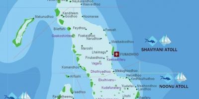Подробная карта Мальдивы